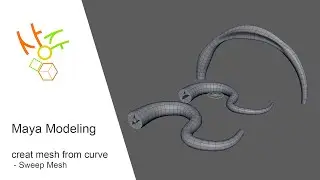 Maya Modeling - Sweep Mesh를 사용하여 Curve로 모델링 하기 02