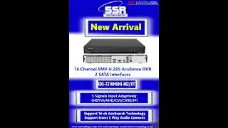 Видеорегистратор Hikvision DS-7216HUHI-M2/XT с 16 каналами, разрешением XT, 8 Мп, поддерживает дв...