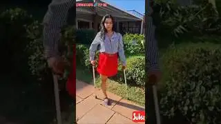 Amputee lady crutches user life | one leg #crutching