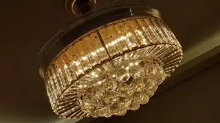 OPUS AIR CRISTAL PLAFON LED & VENTILADOR (PR&Eacute; INSTALA&Ccedil;&Atilde;O)