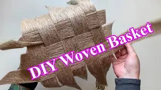 DIY 🌿 🧺 Woven Basket from Cardboard and Jute | Easy Handmade Storage Idea