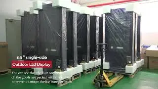 65 Inch Single-side Outdoor Standing Lcd Display - Asianda