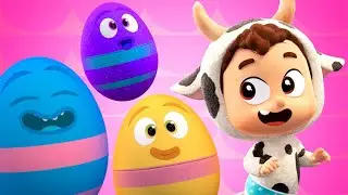 Huevos Salvajes | Baby Shark en los toboganes de colores - Pop vídeos para aprender