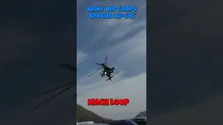 Apache gun ship  LOW in the MACH LOOP  #lowlevel #aviation #machloop