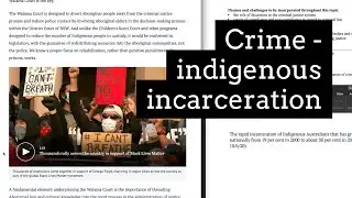 Legal Studies in the News - Crime & Indigenous incarceration
