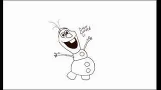 How to Draw Olaf the Snowman from Frozen