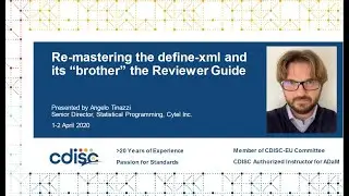 Europe re mastering the define xml and its brothers - CDISC EU Interchange 2020