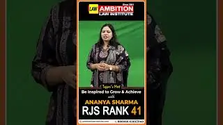 Success Story of Ananya Sharma (RJS Rank 41) 🎯