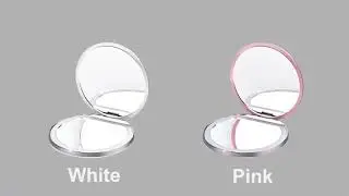 Compact Small Makeup Mirror USB Rechargeable LED Light & Magnification.
