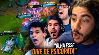 BAIANO REAGE A CNB JOGANDO LEAGUE OF LEGENDS DE VERDADE! (Com Rakin, Robs, Brucerlol)