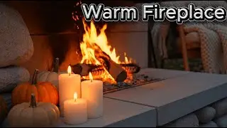 Cozy Home Jazz Piano 🎷 Fireplace Ambience for Stress Relief