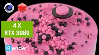 Redshift Render Farm for C4D | Cinema 4D & Redshift Render with 4 x RTX 3080 | iRender