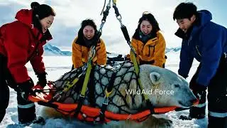 Rescue Mother Polar Bear from Poachers' Net in Deadly Blizzard | #AnimalRescue #CGI #WildAid #Veo3