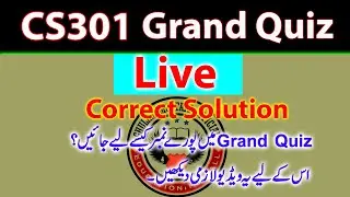 CS301 grand quiz | Midterm Grand Quiz Solved Spring 2020