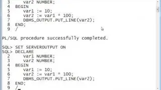 1: Oracle PL/SQL Introductions