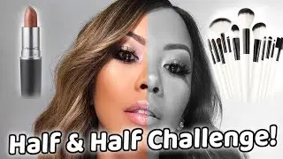HALF & HALF MAKEUP CHALLENGE!! ft. NinasMakeup | Liane V