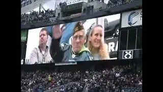 Inside the OR with @justageneralsurgeon - Huston Riley raising 12th man flag WW2 hero