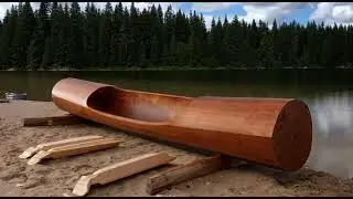 Build an Ancient Dugout Canoe from a Single Log! Start to Finish DIY Project