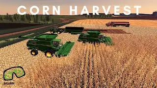 🔴CORN HARVEST | FARMING SIMULATOR 19 | PEACE RIVER MAP FS19