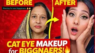 Inspire look 🥰😻:-Cat eye makeup 🔥#viral#trending#youtube#khushigoyal#cateyemakeup#eyemakeuptutorial