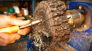 Woodturning - Making a wooden masterpiece work of art by hand