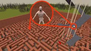 SCP-096 Trapped in the HUGE Maze! 😱 Can I Escape? #gmod #Hamimusa-y5 #scp096