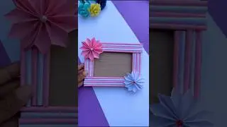 DIY | Photo Frame 📸 With Paper Rolls & Flowers 🌸 | Easy best Out Of Waste Craft