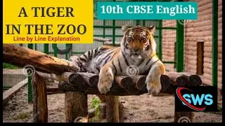 10th CBSE, English, A Tiger in the Zoo,Explanation in English, Sws
