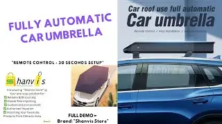 Automatic Electric Car Umbrella 3.8&times;2.7m Demo | Remote Control Sunshade Installation & Review
