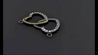 Interlocking Hearts Pendant with Sparkling Gemstones: A Symbol of Eternal Love