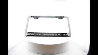 &ldquo;Woodstock Choppers & Hot Rods&rdquo; License Plate Frame &ndash; Classic Black Finish