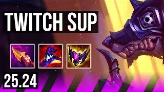TWITCH & Lucian vs NAMI & Kai'Sa (SUP) | 57K damage | TR Grandmaster | 25.24