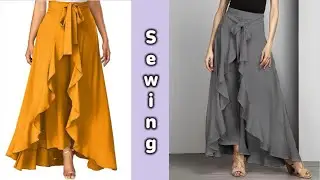 🌟How to sew elegant ruffle overlay pants/Full sewing guide for beginners /diy sewing pattern.✂️🩷🪡