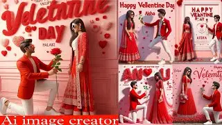 Happy Rose Day Name Video Editing | Rose Day Couple T-Shirt Name Video Editing | Ai Photo Editing