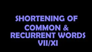 Short-word dictionary (to save time when taking notes)