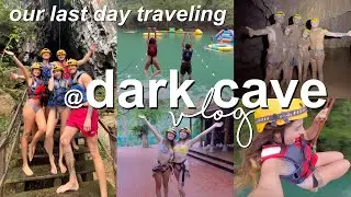 MY LAST DAY TRAVELING | dark cave, zip lining, waterpark, + more
