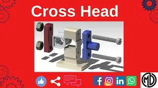 Vertical cross head Assembly Drawing #Animation #Assembly drawing