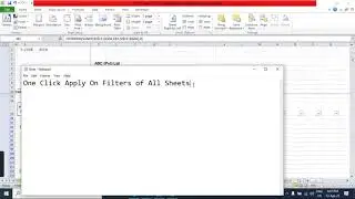 Excel-MacroNV-01 - Filter Apply On Multiple Sheet Just One Click - Urdu/Hindi (No Voice)