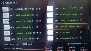 Airtel Satellite Channel List