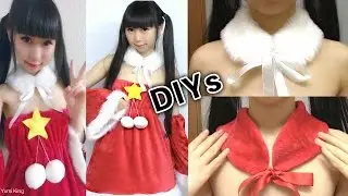 Christmas DIYs: Easy DIY Christmas Dress for Beginners  + Detachable Winter/fur Collar