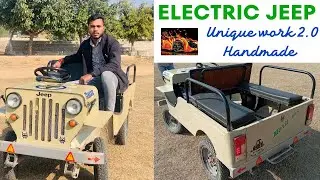Home made Electric Jeep Project in low cost #jeep#electric car#homemade #video