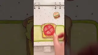 PAPER COOKING 🍔Bacon Sandwich #quietbook #paperdolls