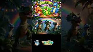 Cute Dinosaur Dance 🦕, Preschool Cartoon Song, Kids Short