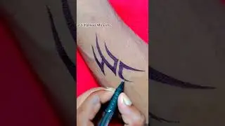 Super tribal tattoo on hand  #shorts #drawing #art &lrm;@ravitattoomaster&nbsp;