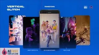 Vertical Glitch Transitions 58691510 - Drive Link | Free After Effects Template
