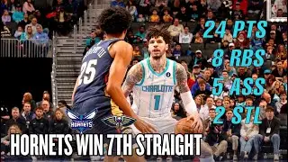 NBA CHARLOTTE HORNETS WIN 7 STRAIGHT AS LAMELO BALL ERASES 22 POINT DEFICIT!