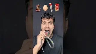 Snake,egg,toothpaste,dabar chyawanprash #asmr #eatingchallenge #bikueating #food #cartoon #Bikram