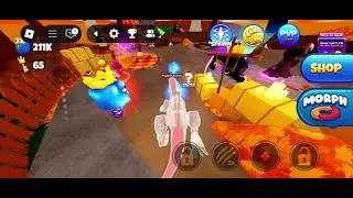 Brown puppy playing morph world vampire mansion in roblox with white puppy part 1