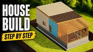 Light Frame Wood House Construction | 4D Simulation Example