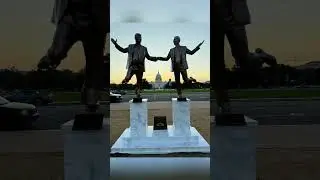 Mysterious Trump and Epstein statue appears in Washington DC #shorts